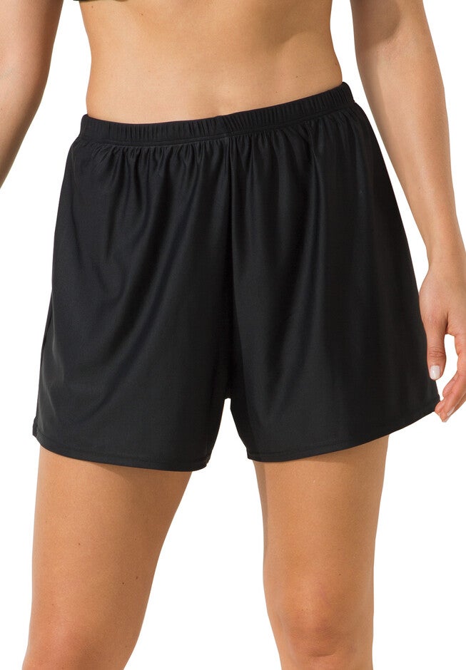 Relaxed Fit Swim Short, BLACK, hi-res image number null