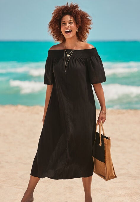Amanda Smocked Bandeau Maxi Dress, BLACK, hi-res image number null