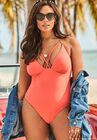 Temptress One Piece Swimsuit, CORAL, hi-res image number null