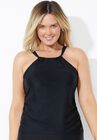 Shirred High Neck Tankini Top, , alternate image number null