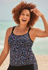 Chlorine Resistant Double Strap Crossback Tankini Top, TWILIGHT PEBBLE, hi-res image number null
