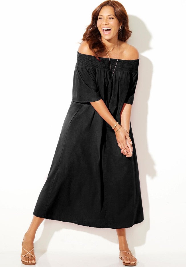 Amanda Smocked Bandeau Maxi Dress, , alternate image number null