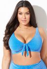 Shimmer Tie Front Underwire Bikini Top, , alternate image number null