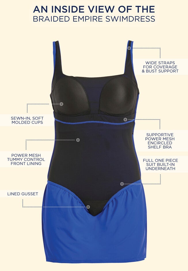 Braided Empire Swimdress, , alternate image number 3