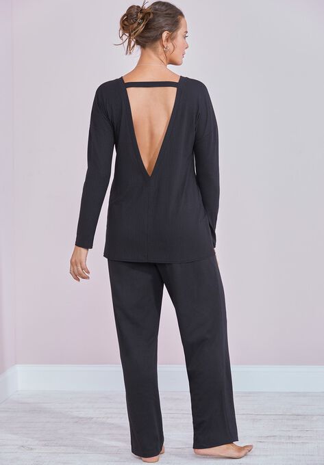 Zoey Ribbed Long Sleeve Shirt, , on-hover image number null
