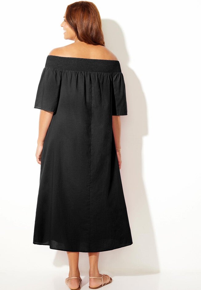 Amanda Smocked Bandeau Maxi Dress, , on-hover image number null