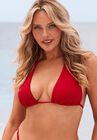 The Christina Ribbed Multiway Bikini Top, FIRE RED, hi-res image number null