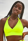 Loop Strap Halter Bikini Top, YELLOW CITRON, hi-res image number null