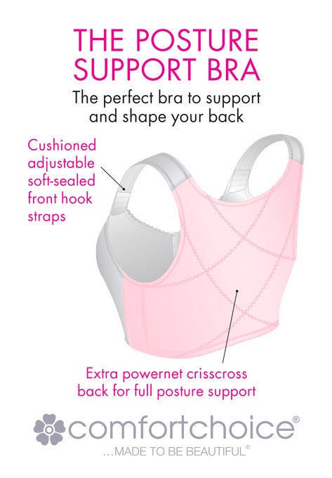 Satin-Trim Posture Bra , , alternate image number null