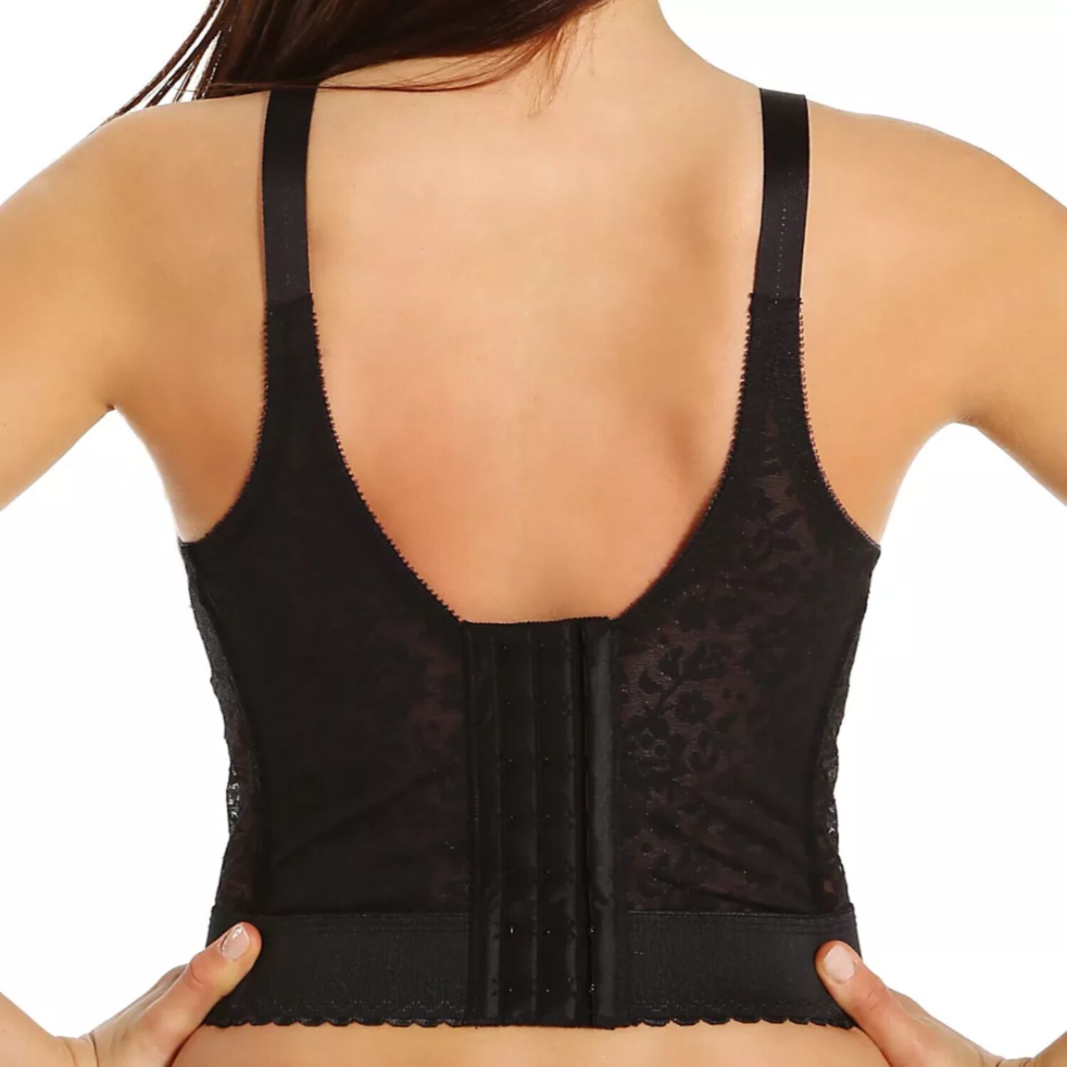 Long Line Firm Shaping Expandable Cup Bra 2202, BLACK, on-hover image number 1