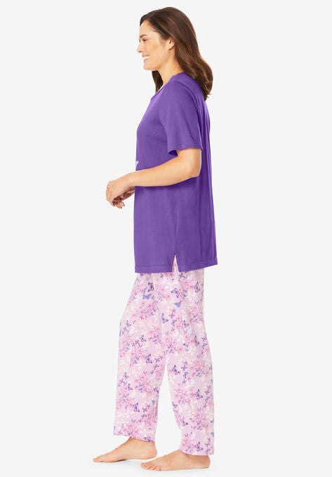 Graphic Tee PJ Set , , alternate image number null