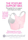 Front-Close Embroidered Wireless Posture Bra , , alternate image number null