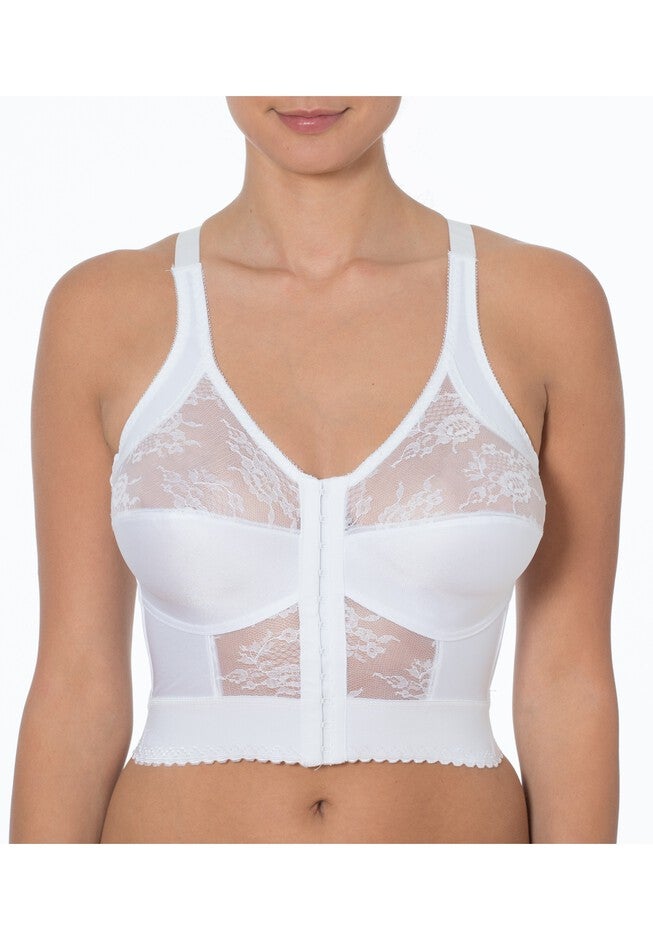 Three-Quarter Front Closure Bra , WHITE, hi-res image number null