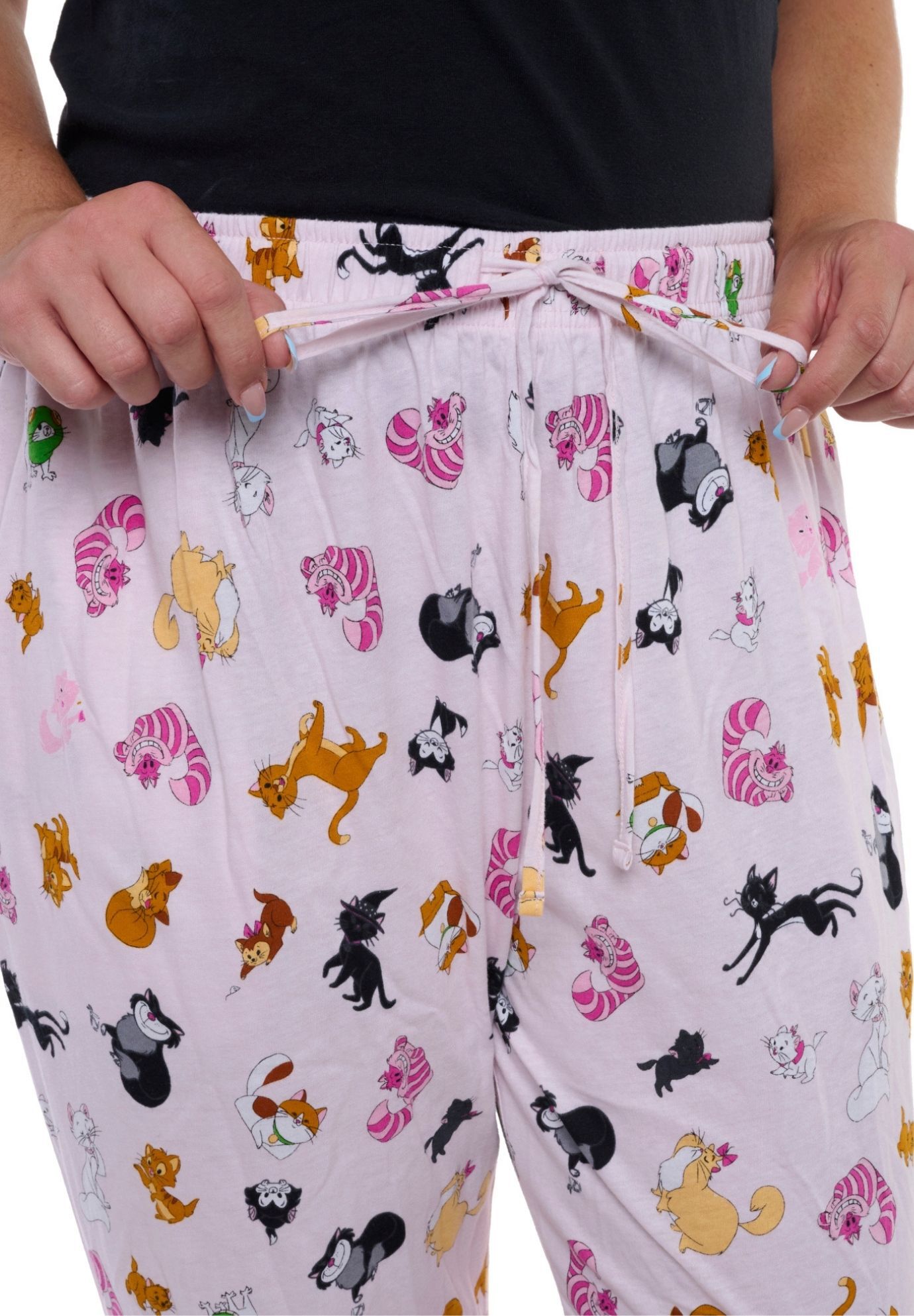 Disney Cats Pajama Pants Loungewear Sleepwear Pink, PINK, alternate image number 2