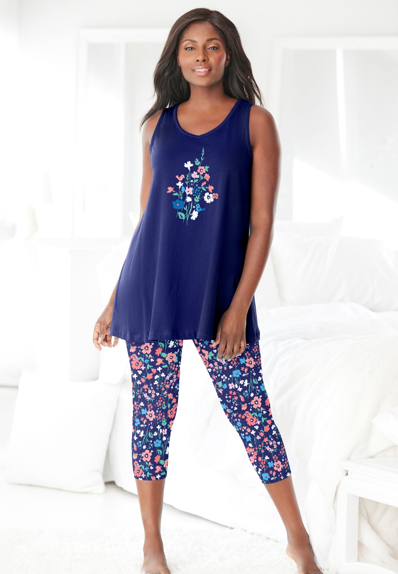 Tank top and capri pajamas new arrivals