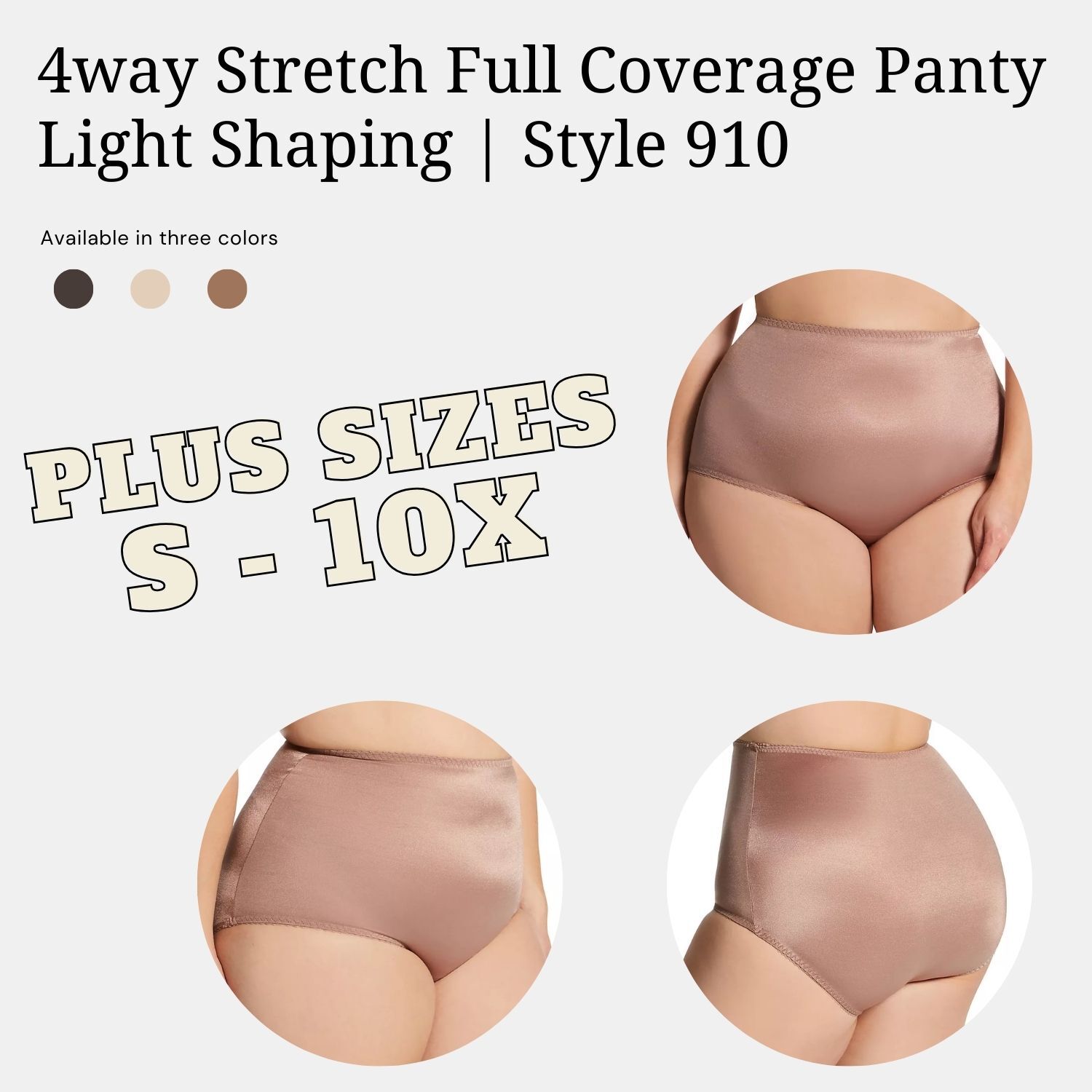 4way Stretch Full Coverage Panty, Light Shaping, MOCHA, alternate image number 3