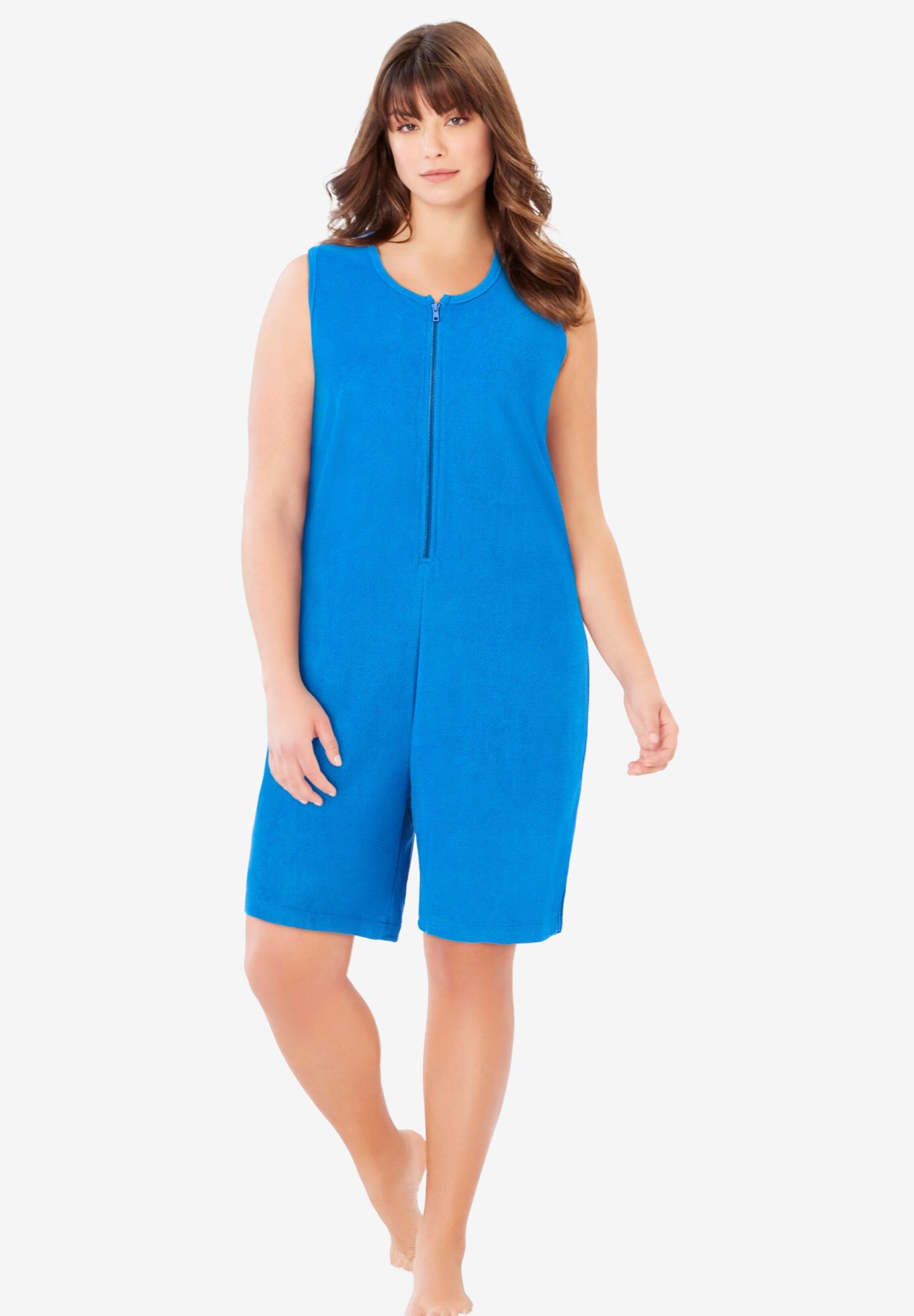 Zip-Front Terry Romper | Intimates For All
