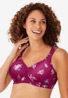 Microfiber Wireless Lightly Padded T-Shirt, POMEGRANATE ROSES, hi-res image number null