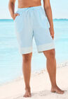 Cuffed Bermuda Short Cover Up, LIGHT WASH, hi-res image number null