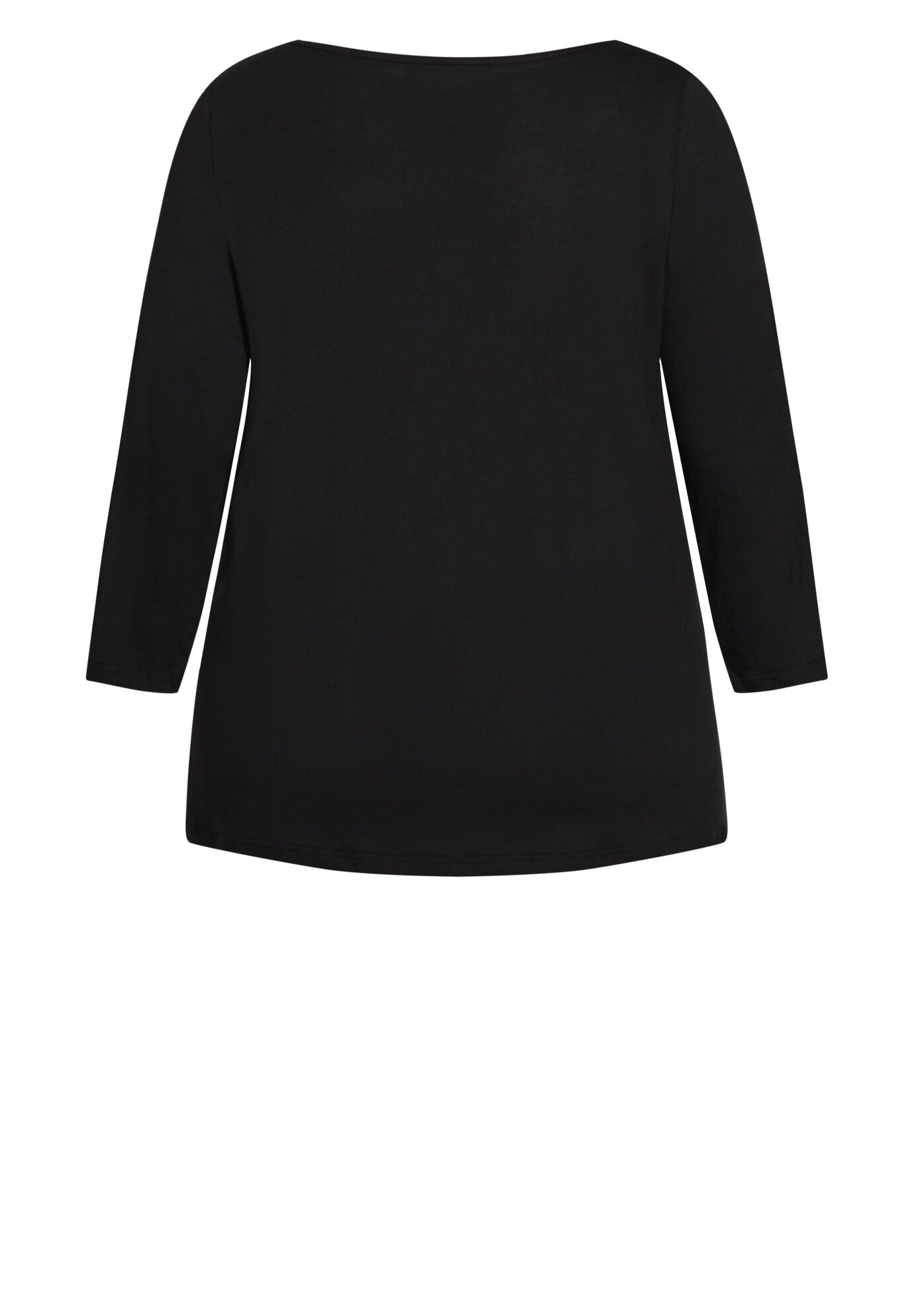 Heart Print Top, BLACK, alternate image number 5
