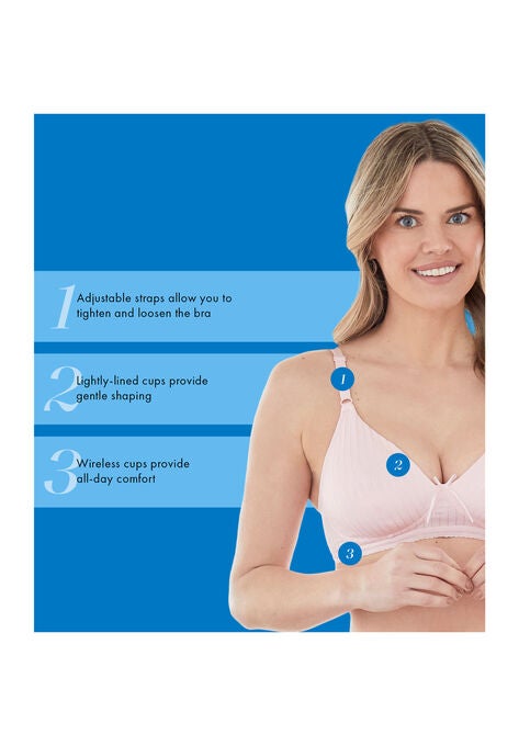 Bestform 5006248 Striped Wireless Cotton Bra With Lightly-Lined Cups, , alternate image number null