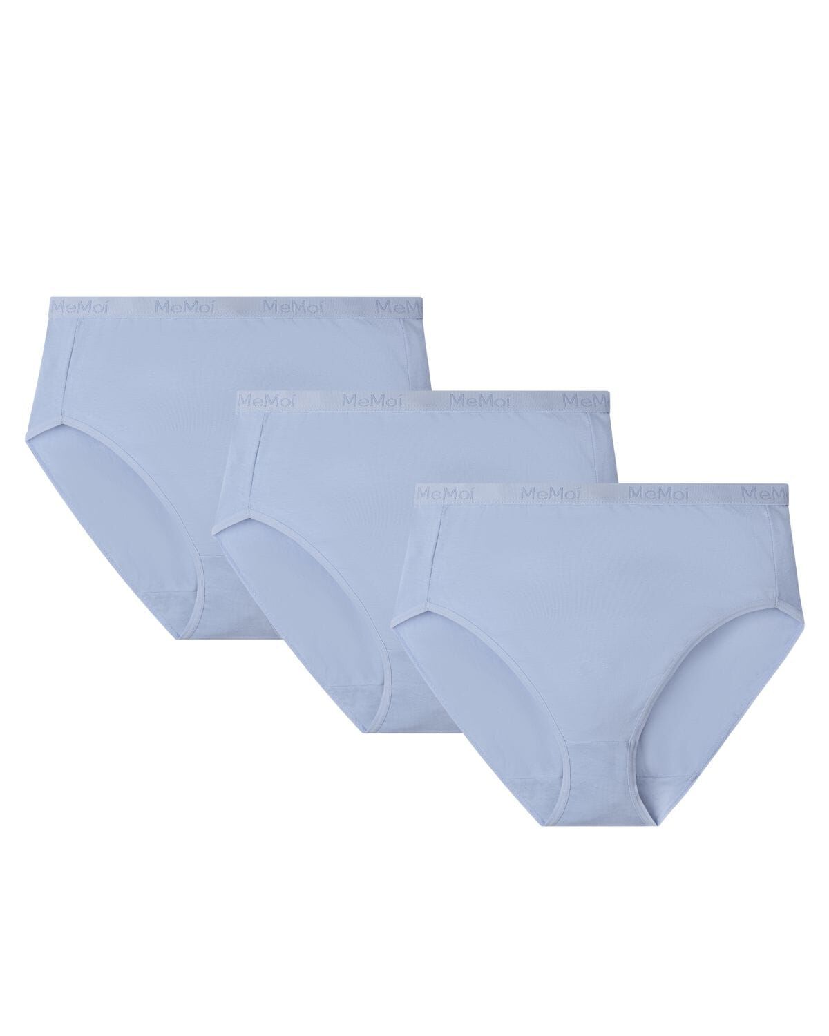 Ladies Combed Cotton Basic Brief Underwear 3-Pack, FOREVER BLUE, alternate image number 3