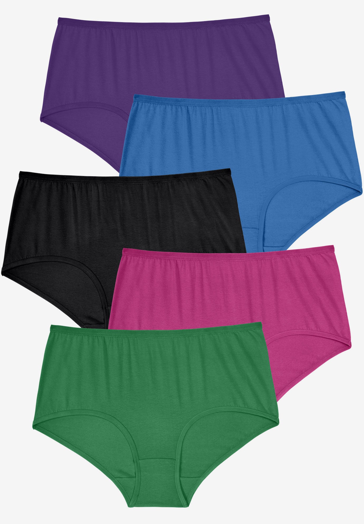 Full Coverage Stretch Cotton Brief 5 Pack