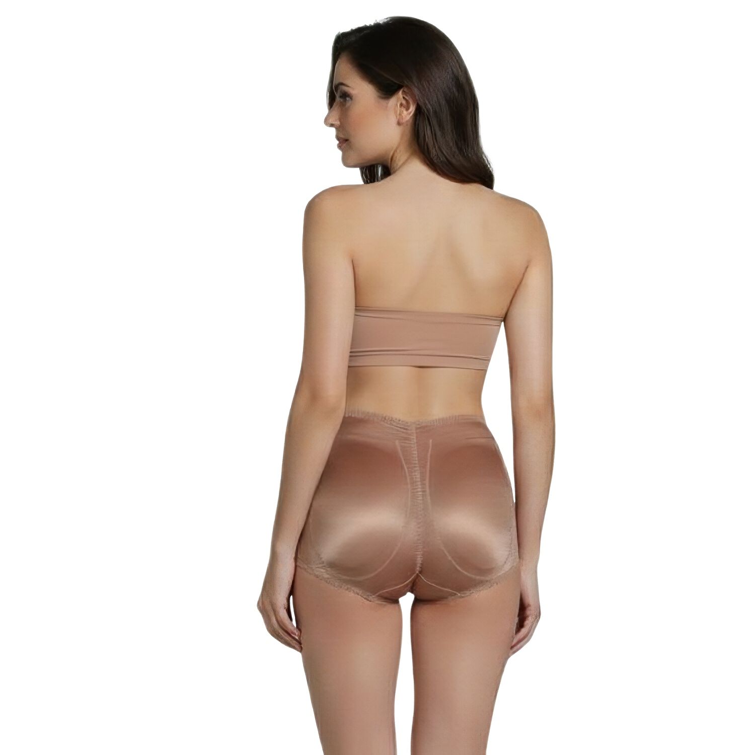 Padded Panty Brief Light Shaping (Removable Pads), MOCHA, alternate image number 3