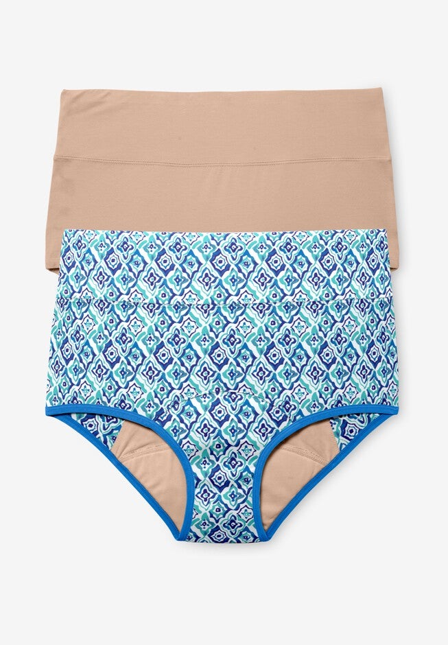 Cotton Spandex Incontinence Brief 2Pack Intimates For All
