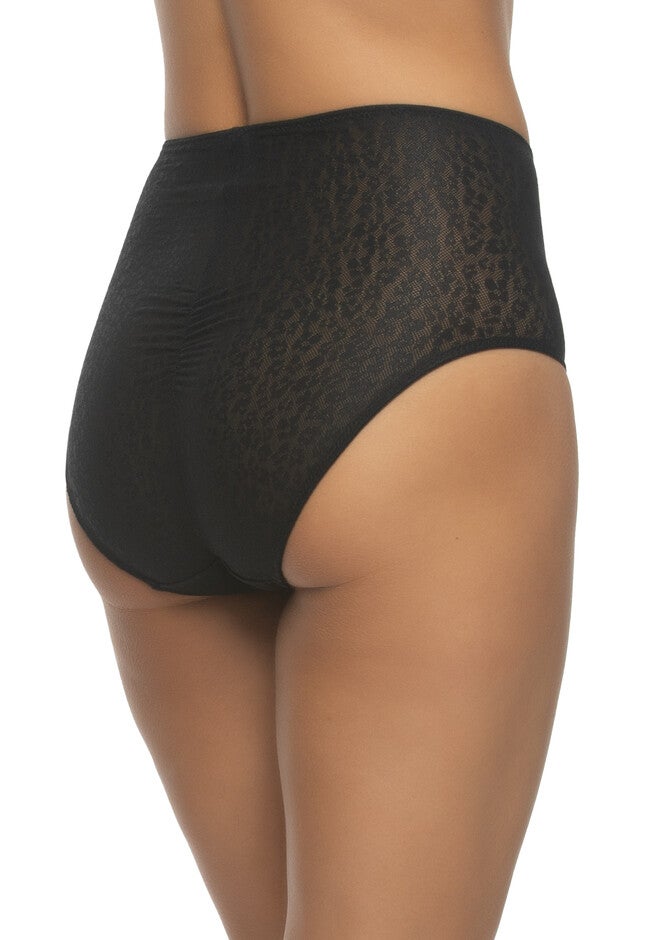 Prima Shaping Hi-Cut Brief, BLACK BLK, on-hover image number 1