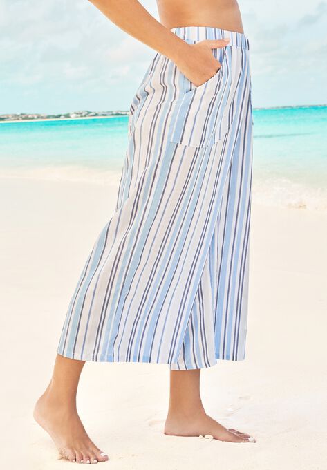 Wide-Leg Culotte Pant , , alternate image number null