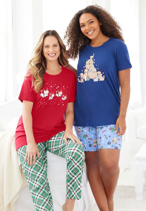 Graphic Tee PJ Set , , alternate image number null