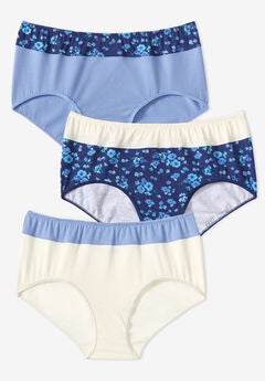 Cotton 3-Pack Color Block Full-Cut Brief
