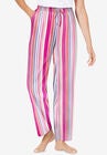 Knit Sleep Pant , SWEET CORAL STRIPE, hi-res image number null