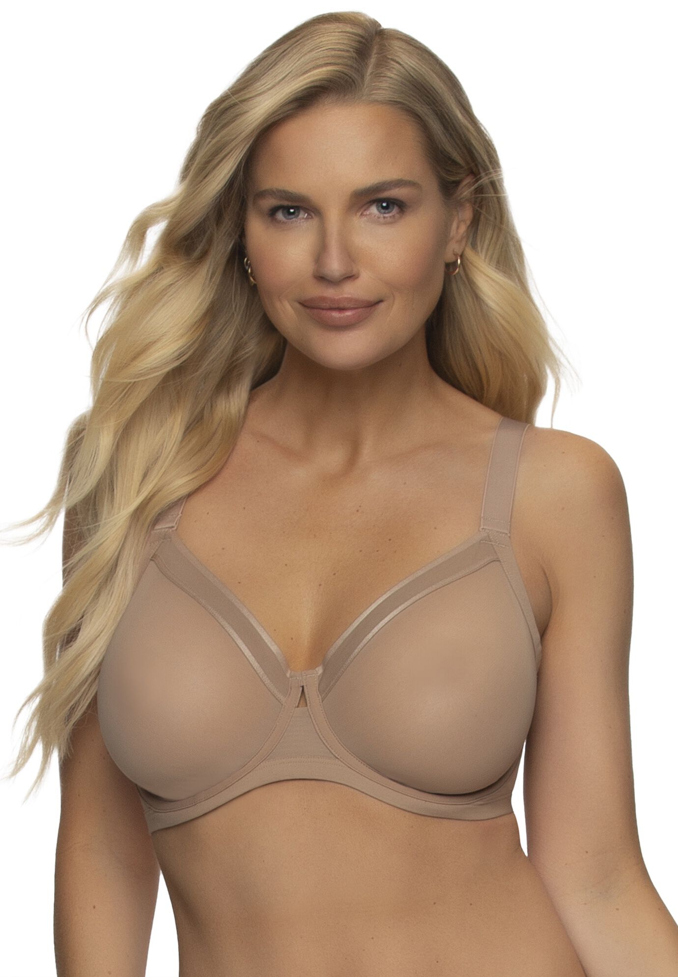 Ethereal Sheer Mesh Unlined Underwire Bra, DUNE, hi-res image number 0