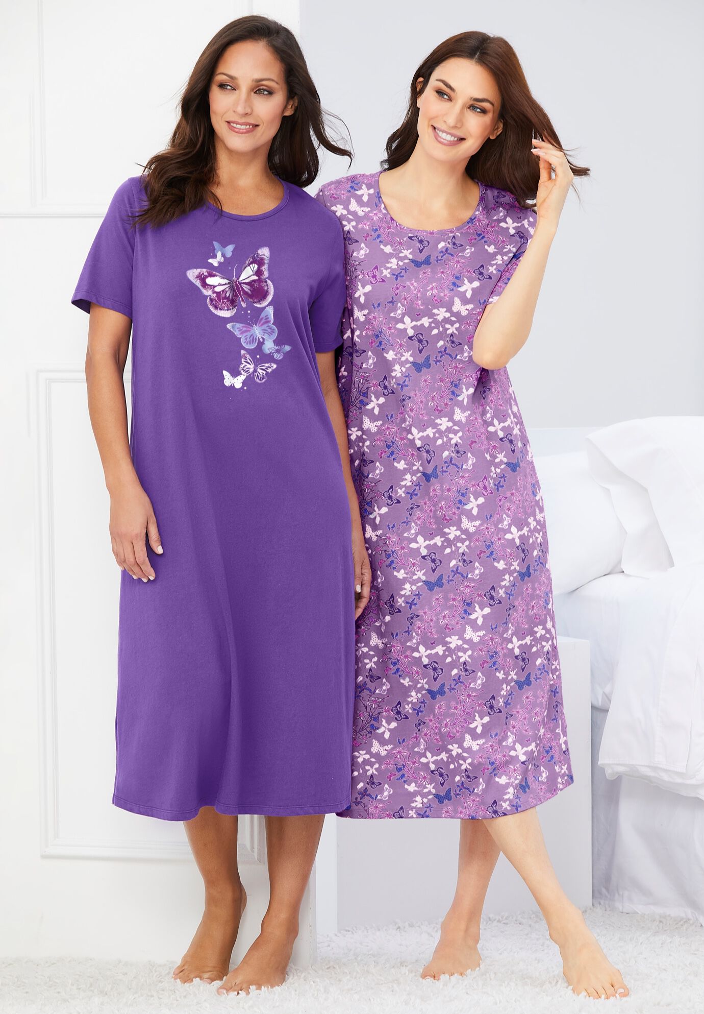 2Pack Long Sleepshirts Intimates For All