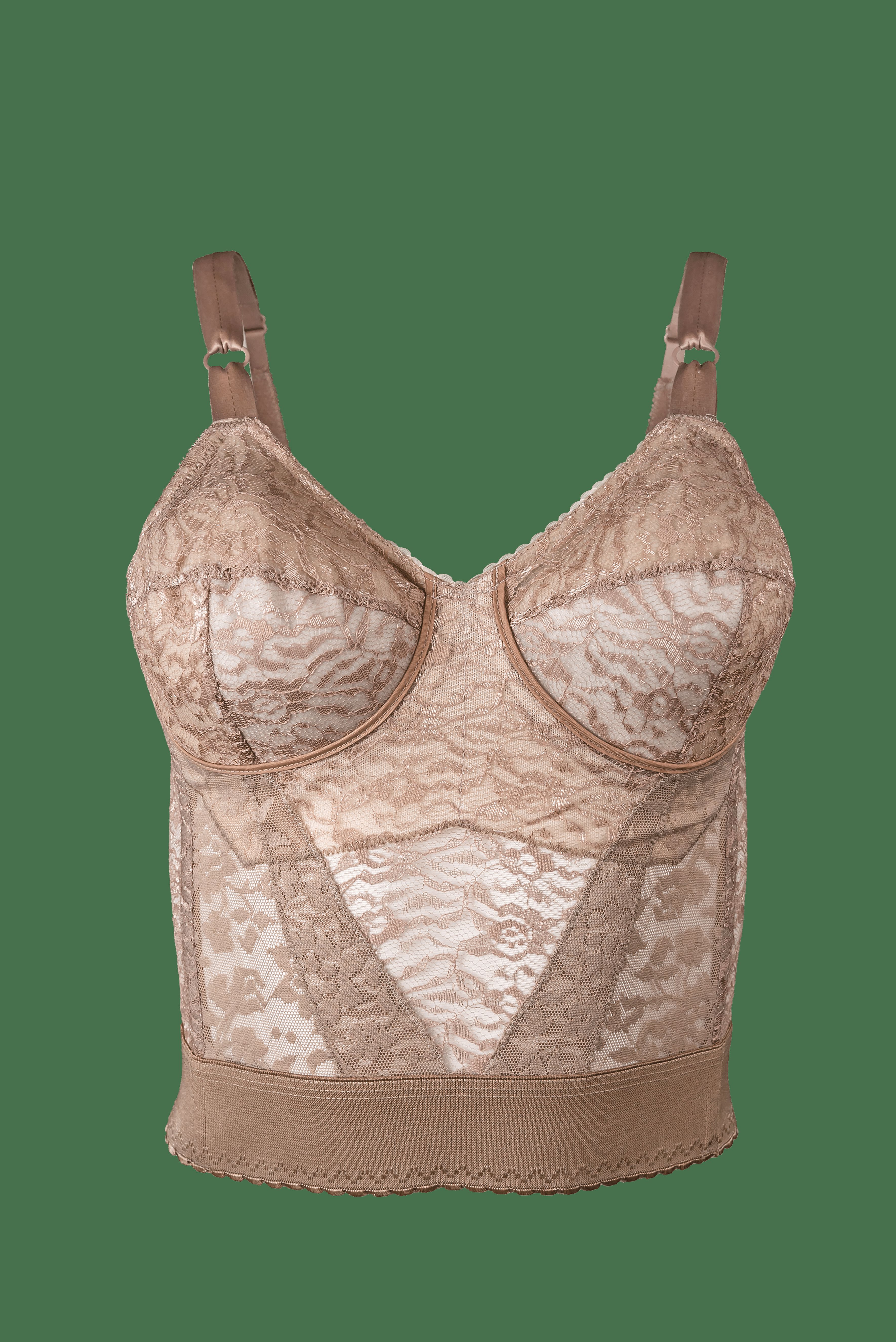 Expandable Cups Longline Bra, MOCHA, alternate image number 2