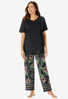 Short-Sleeve Knit Lounge Set, BLACK BATIK, hi-res image number null