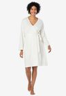 Short Eyelet Wrap Robe, WHITE, hi-res image number null