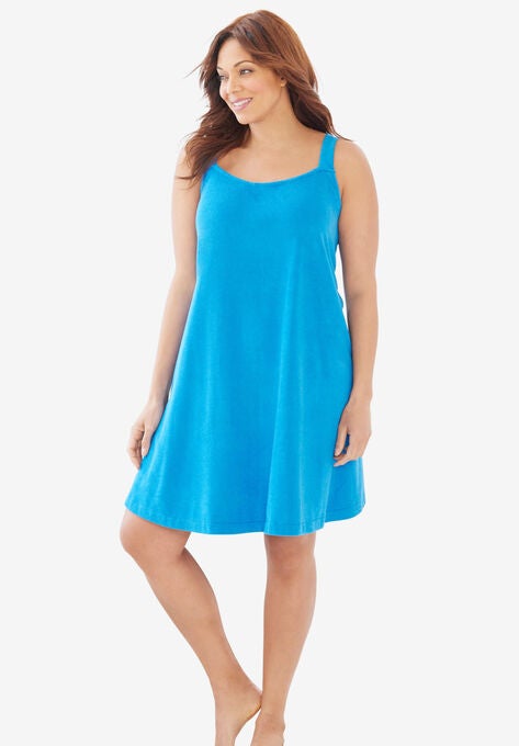 Sleeveless Terry Lounger, POOL BLUE, hi-res image number null