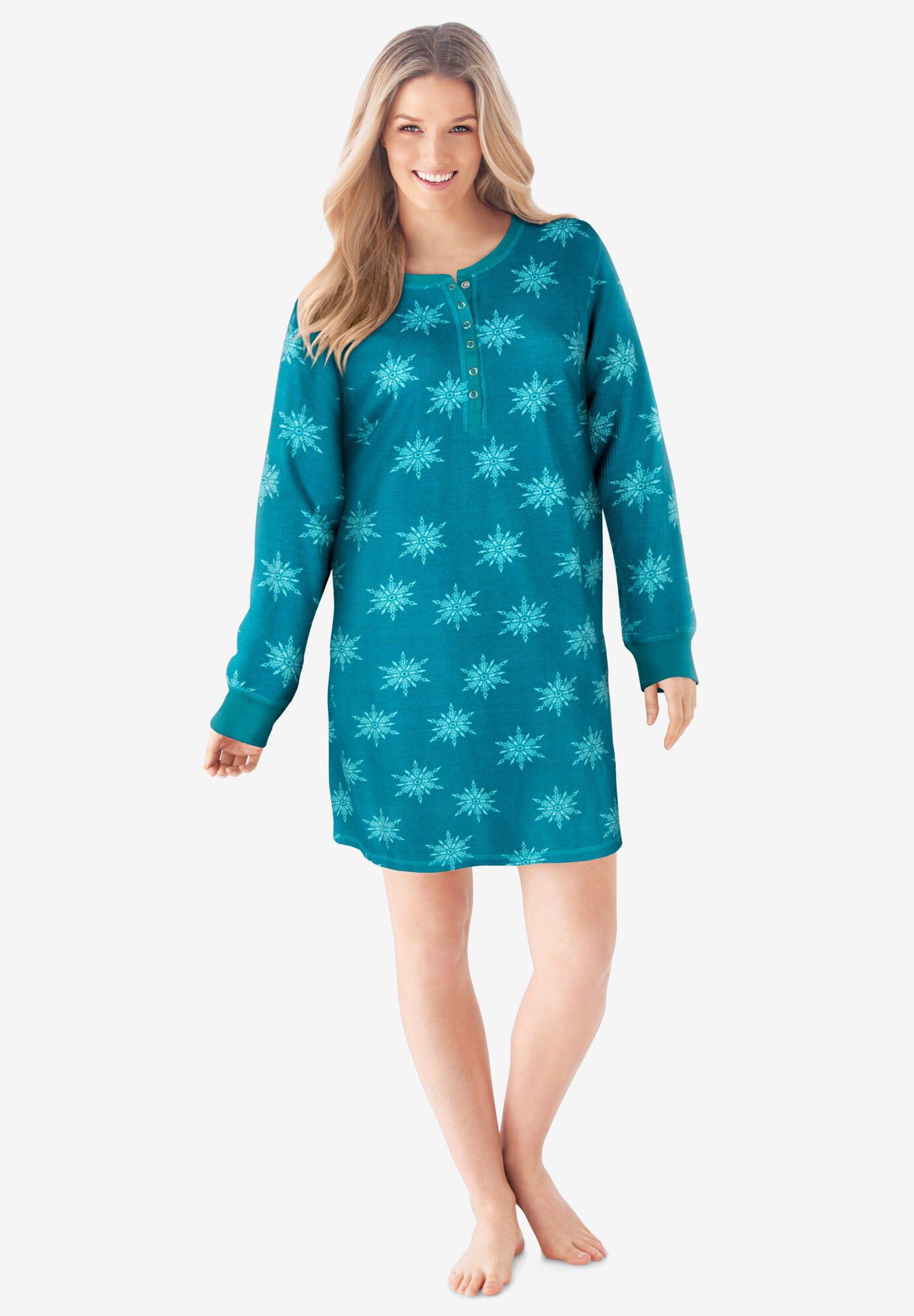 Thermal Henley Sleepshirt | Intimates For All