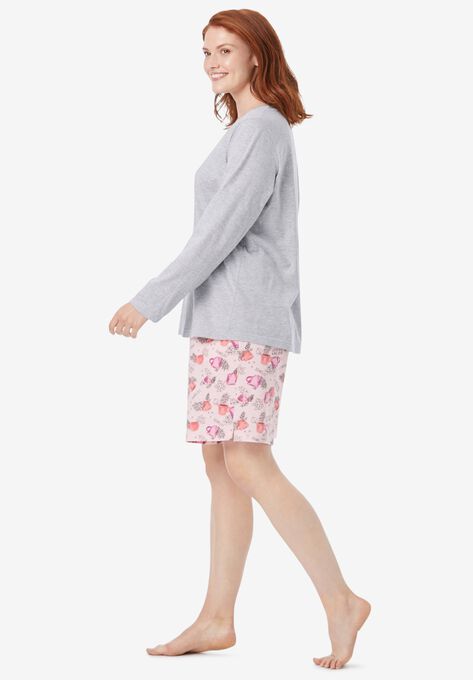 Satin trim sleep tee by Dreams & Co® , , alternate image number null