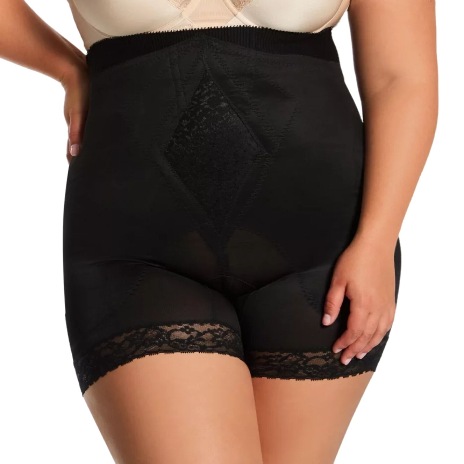 High Waist Long Leg Shaper 6206, BLACK, hi-res image number 0