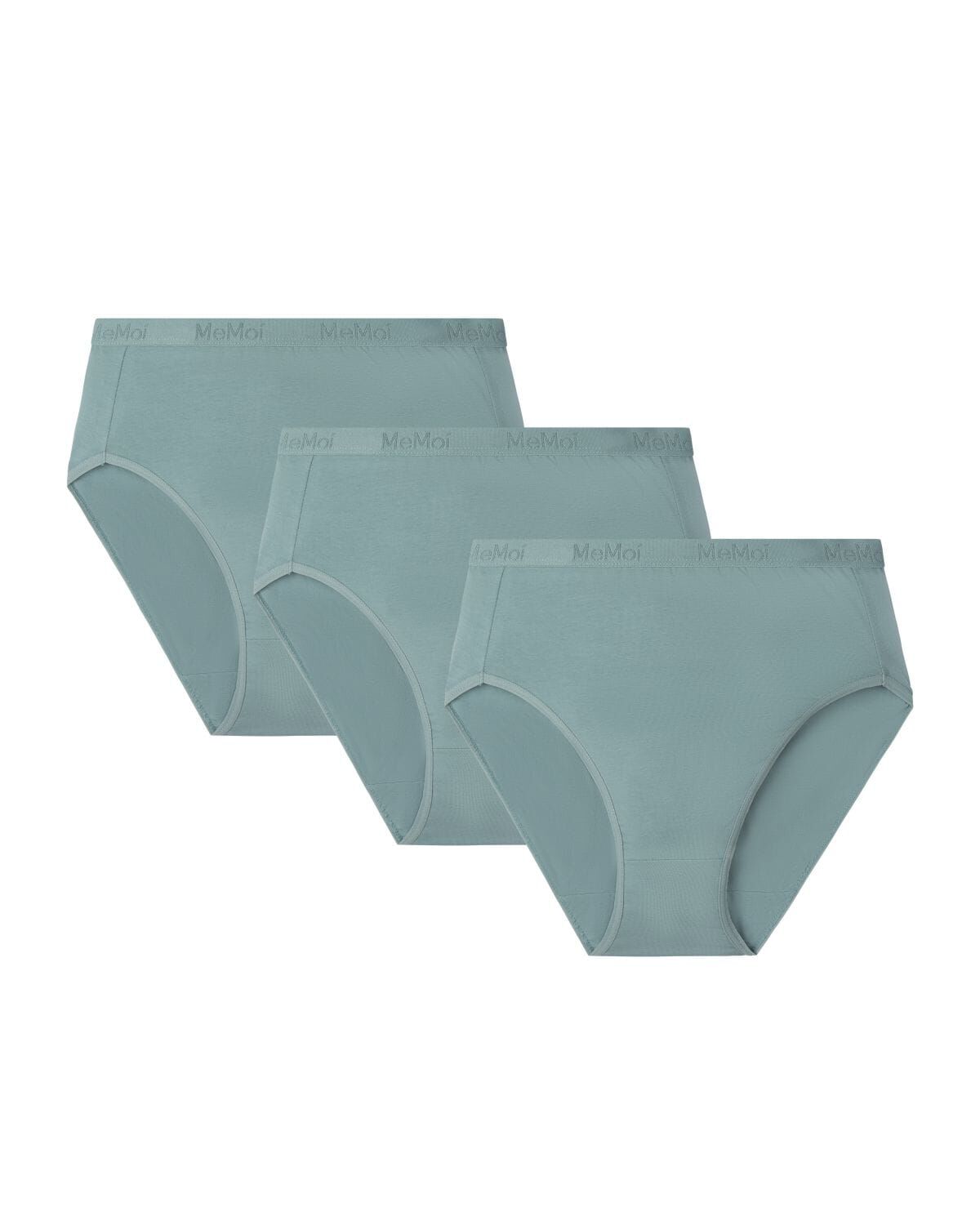 Ladies Combed Cotton Basic Brief Underwear 3-Pack, ARCTIC, alternate image number 3