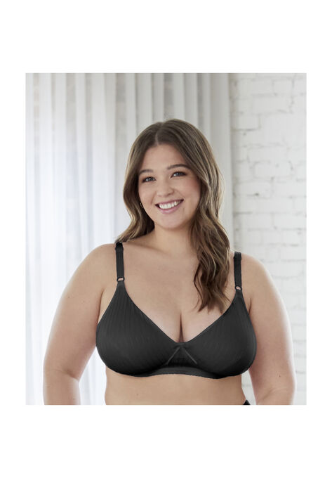 Bestform 5006248 Striped Wireless Cotton Bra With Lightly-Lined Cups, , alternate image number null
