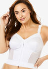 Front-Close Wireless Longline Posture Bra, WHITE, hi-res image number null