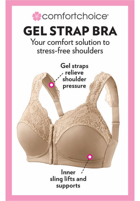 Front Hook Gel Strap Wireless Bra , , alternate image number null