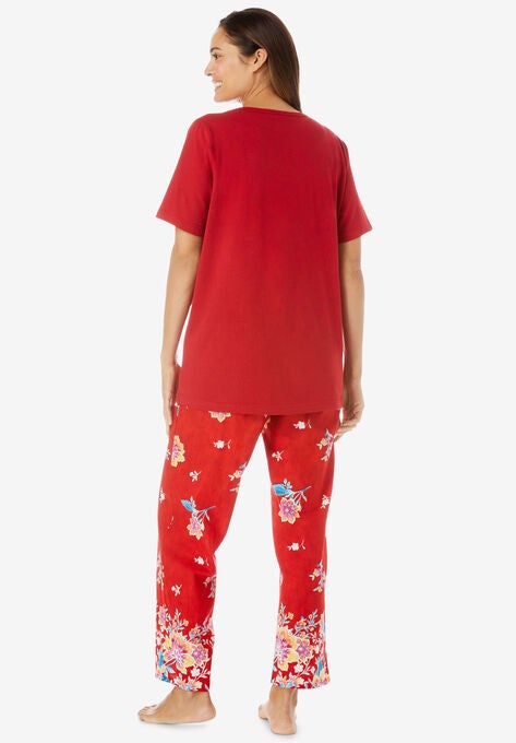 Short-Sleeve Knit Lounge Set, , on-hover image number null