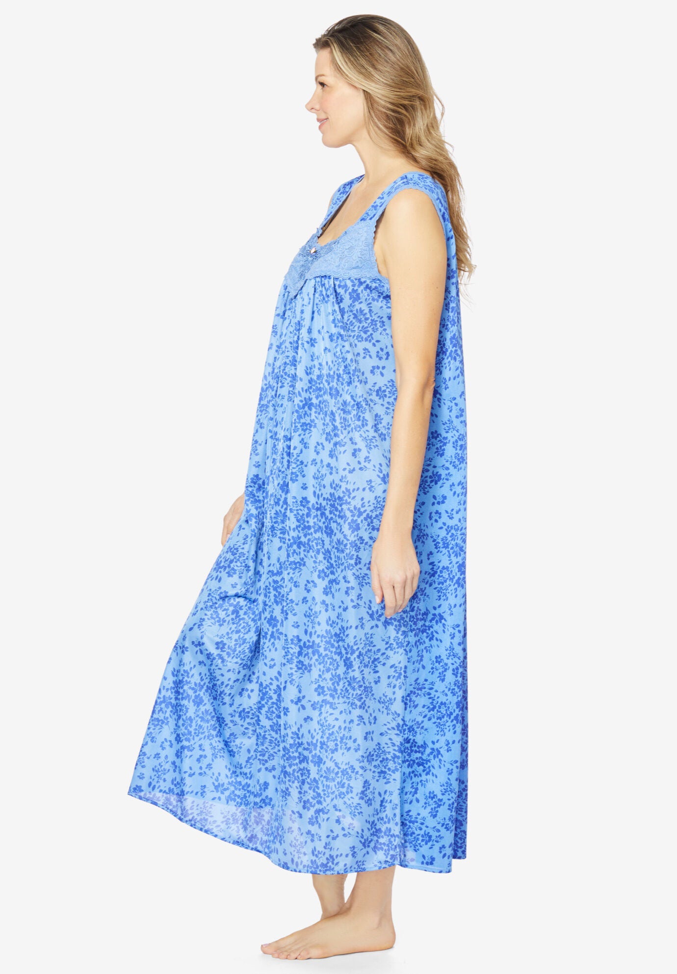 Long Tricot Knit Nightgown | Intimates