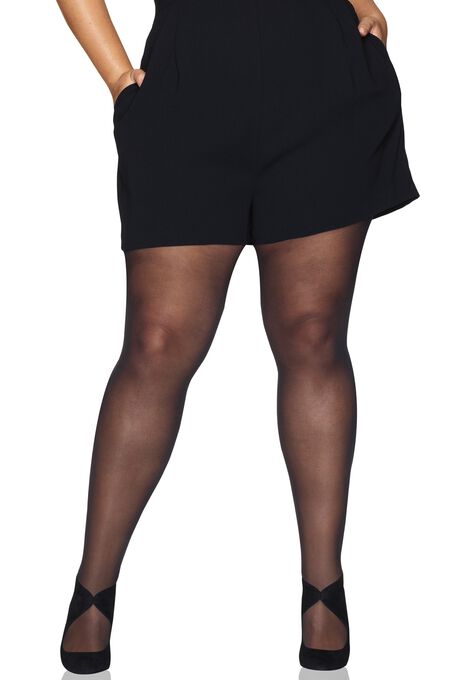 Curves Control Top Sheer Tights, BLACK, hi-res image number null